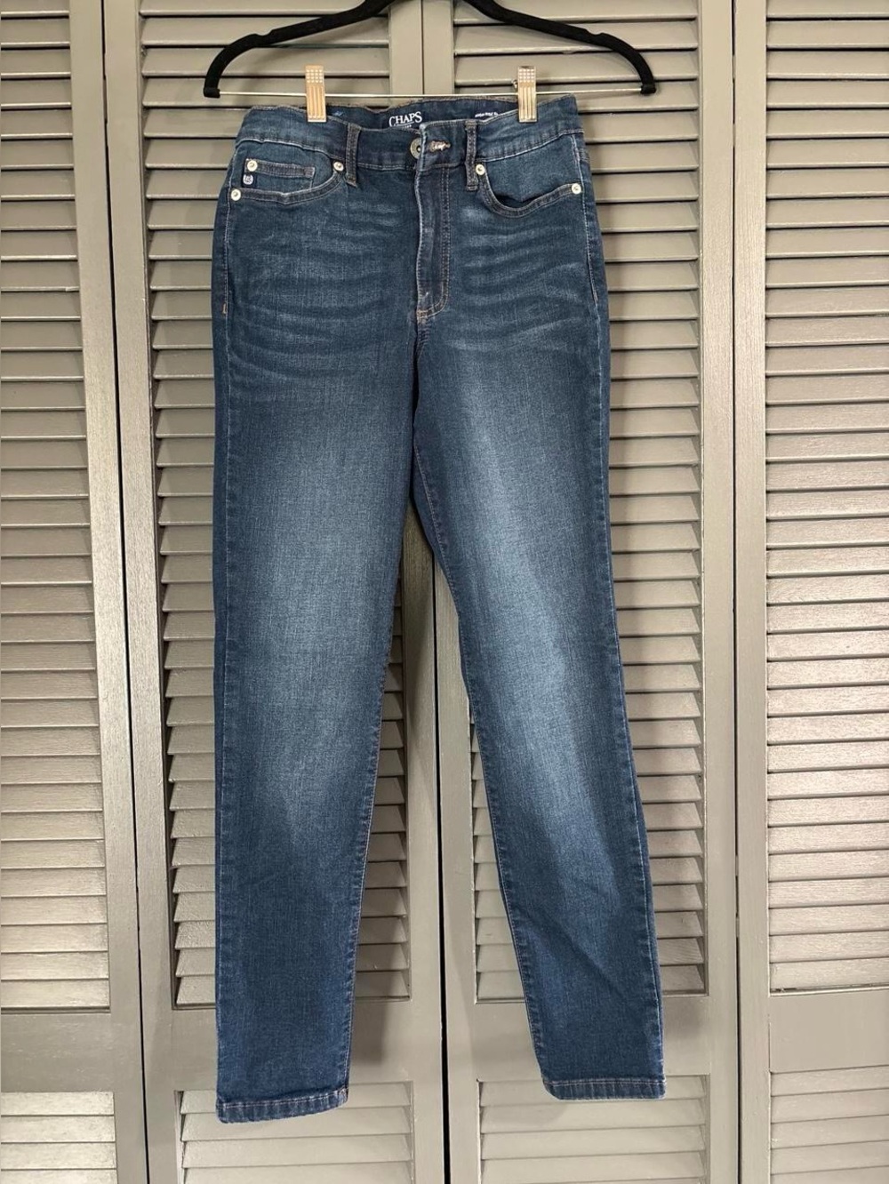Chaps Dark Acid Wash High Rise Skinny Jeans